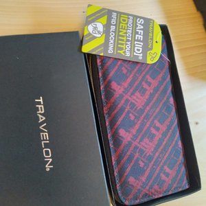 2/$10 NWT and box Travelon Safe ID RFID blocking wallet.